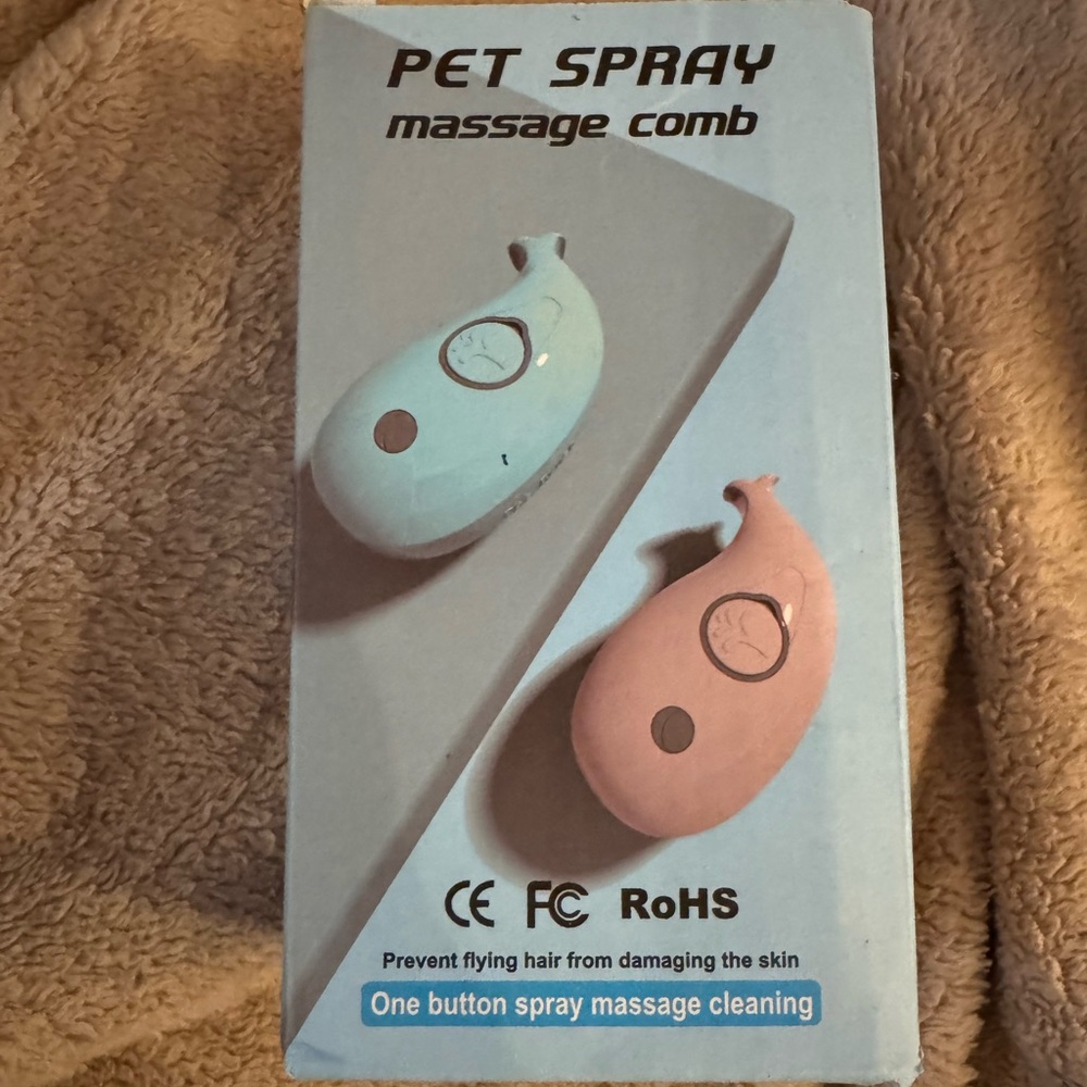 Pet Spray Massage Comb - Pink